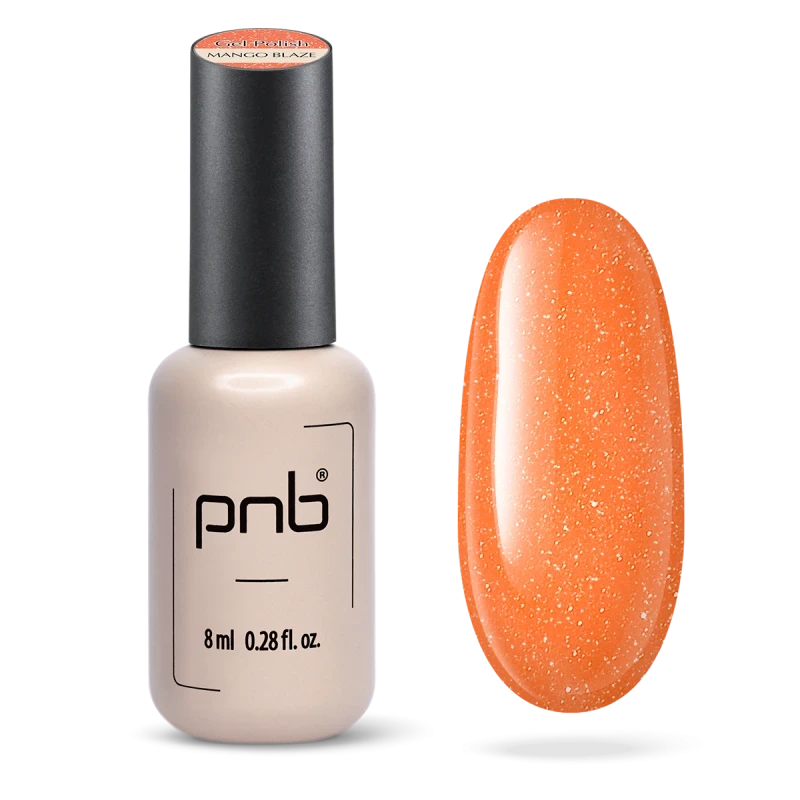 Гель-лак PNB Juicy Spark, Mango Blaze, 8 мл