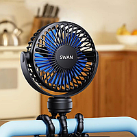 Вентилятор аккумуляторный Swan настольный гибкий треножный охладитель ручной мини
