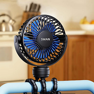 Вентилятор акумуляторний Swan настільний гнучкий тринога охолоджувач ручний міні