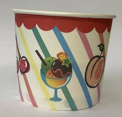 Креманка паперова 286мл Полоса 25шт/уп