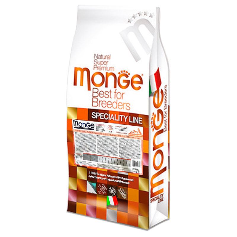 Monge Natural Superpremium All Breeds Puppy & Junior Сухий корм з лососем для цуценят всіх порід 15кг
