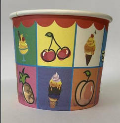 Креманка паперова 286мл Клітинка 25шт/уп