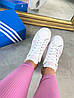 Жіночі кросівки Adidas Superstar White Pink Knotted Rope Адідас Суперстар білі з рожевим шкіра демісезон, фото 7