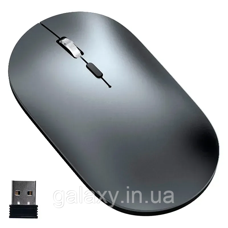 Мыша TWolf бездротова 2.4G для ПК ноутбука X2 Rechargeable Gray, фото 1