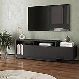 Тумба під телевізор підлогова однодверна з 3 полицями Стильні тумбочки під телевізор у вітальню шириною 160 см, фото 6