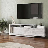 Тумба під телевізор підлогова однодверна з 3 полицями Стильні тумбочки під телевізор у вітальню шириною 160 см, фото 2