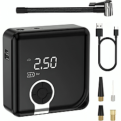 Автомобільний компресор акумуляторний, 5000мАч, CTC-658 / Компресор повітряний / Портативний насос "Автокомпресор акумуляторний