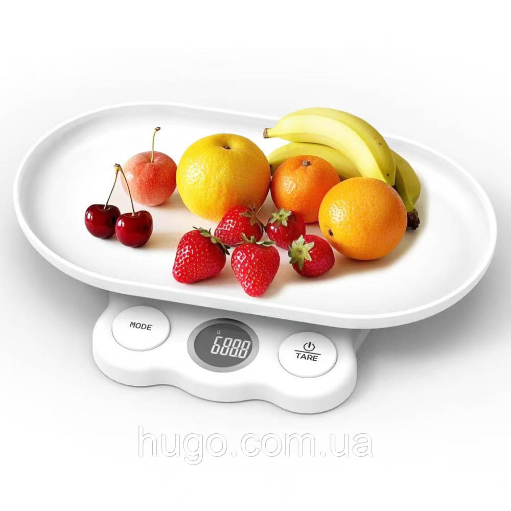 Ваги кухонні до 15 кг (1 г) / Електронні ваги для кухні / Настільні ваги з живленням від батарейок, фото 1