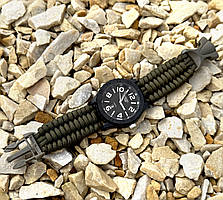 Ремінець для наручних годинників з паракорду універсальний Хакі