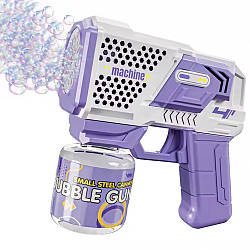 Генератор мильних бульбашок Bubble Gun, Фіолетовий / Пухирцевий пістолет