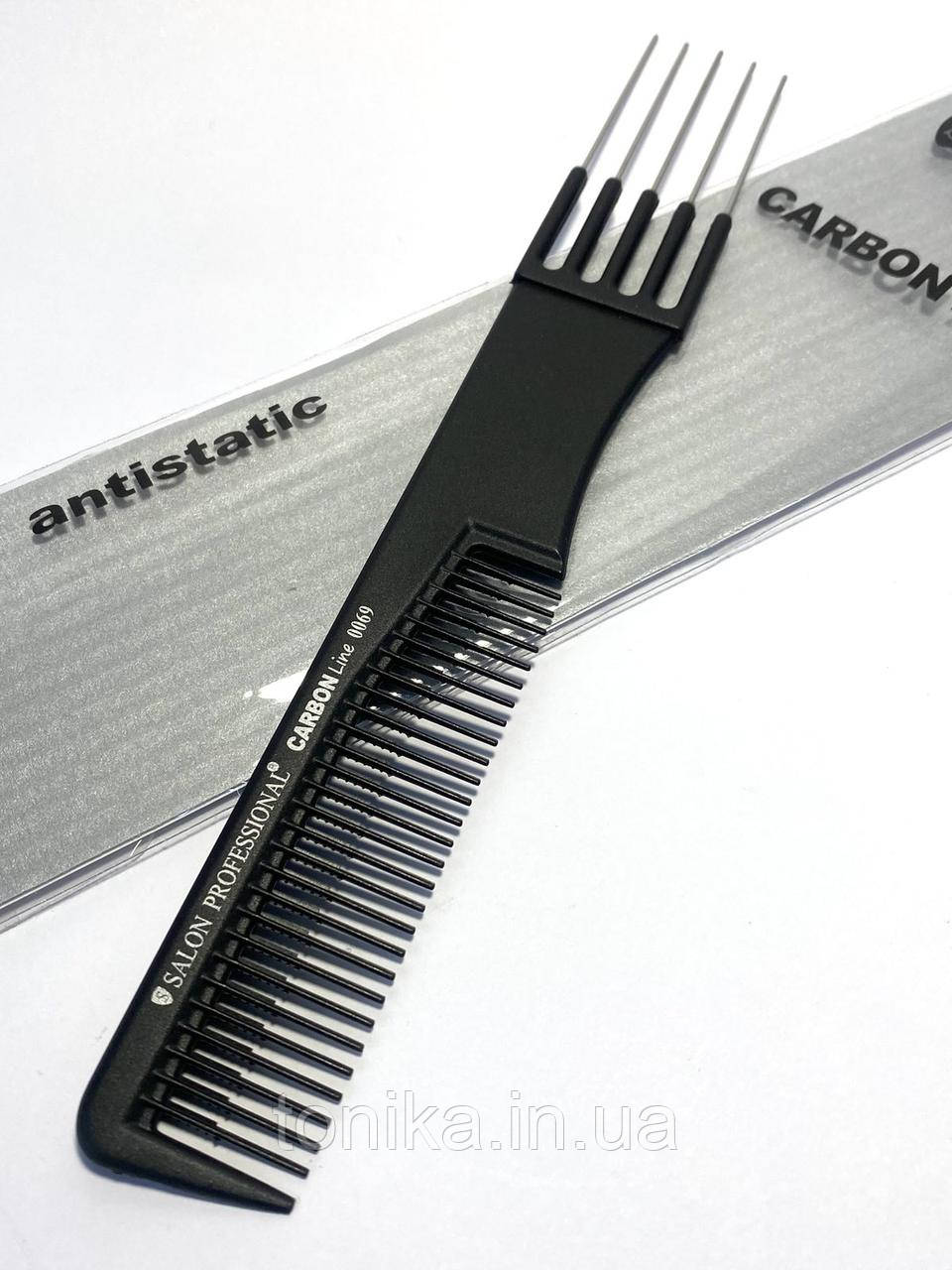 Salon Расческа вилка / метал / для начеса /гребінець - щітка, фото 1