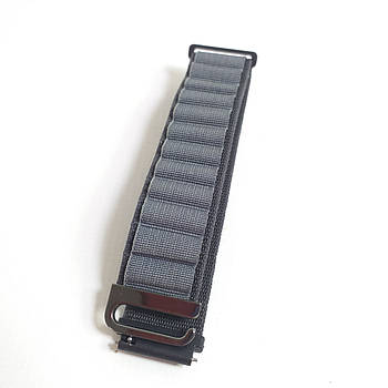 Ремінець для Samsung Galaxy Watch 4 Watchbands NormalCloth, 20 мм, нейлоновий, сірий (KG-12731)