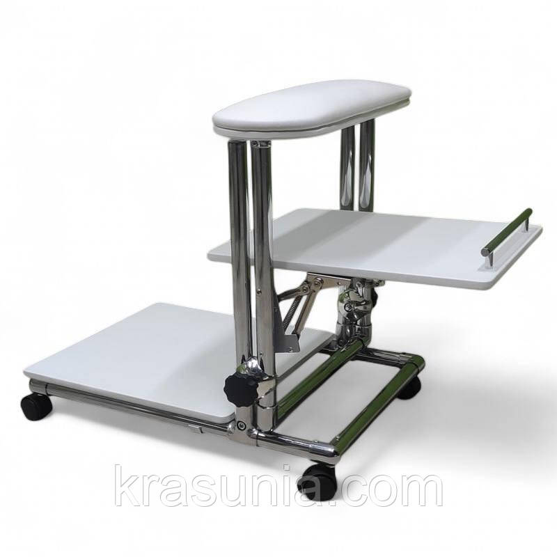 Підставка для педикюру Tertio 2 в 1 з низькою полицею на коліщатках