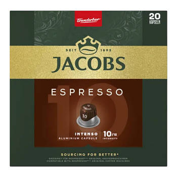 Кава в капсулах Nespresso Jacobs Espresso 10 Intenso, 20 шт.