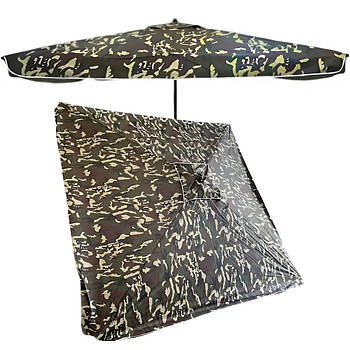Торгова парасолька з клапаном 2х2м, Камуфляж / Парасолька для торгівлі / Садова парасолька