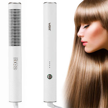 Електричний гребінець для вирівнювання волосся 50W, VGR V-586 / Гребінець-випрамляч для волосся