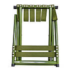 Розкладний стілець зі спинкою, 70х40х35см / Туристичне крісло металеве / Складний стілець для риболовлі, фото 5