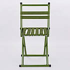 Розкладний стілець зі спинкою, 70х40х35см / Туристичне крісло металеве / Складний стілець для риболовлі, фото 9