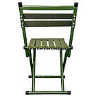 Розкладний стілець зі спинкою, 70х40х35см / Туристичне крісло металеве / Складний стілець для риболовлі, фото 10