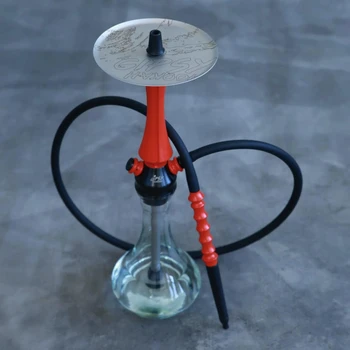 Хороший кальян на одну трубку зі скляною колбою Gipsy Hookah - Червоний
