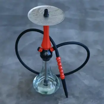 Хороший кальян на одну трубку зі скляною колбою Gipsy Hookah - Червоний, фото 1