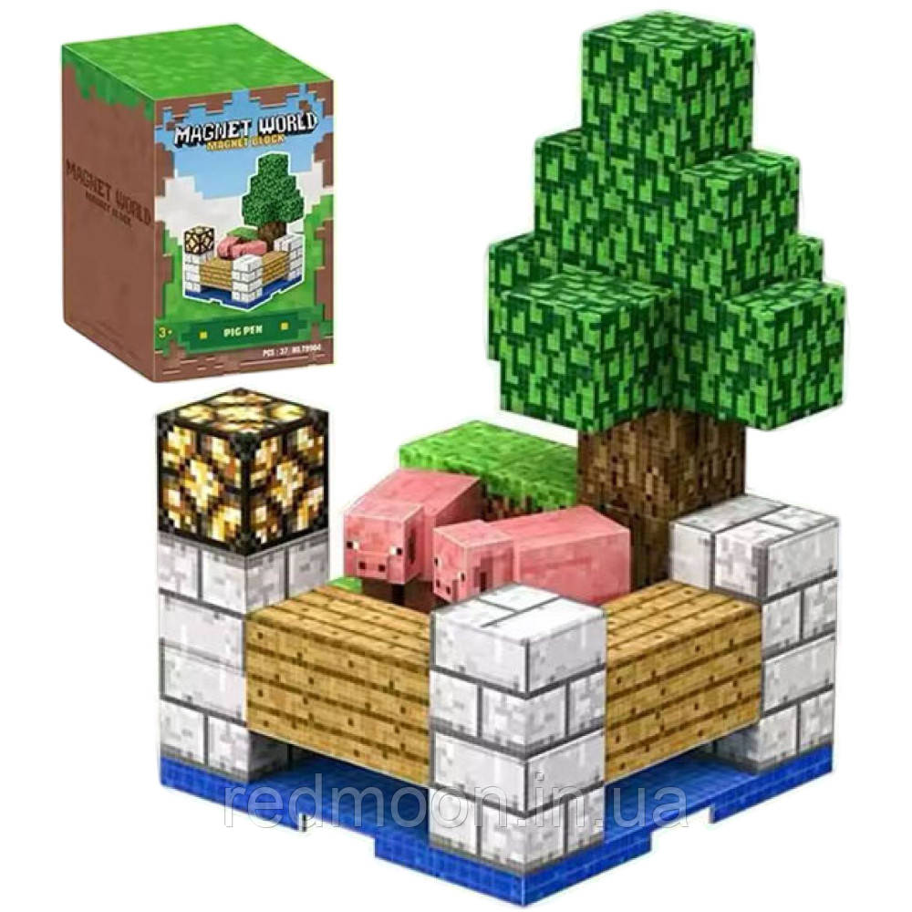 Магнітний конструктор, 37 деталей / Конструктор для дітей / Блоковий конструктор, фото 1