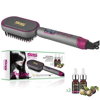 Гребінець-випрямляч для волосся + 2 олії, 60Вт, DSP / Щітка для волосся / Плойка для волосся / Утюжок для волосся