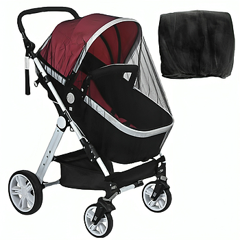 Москітна сітка для коляски, 130х65см / Антимоскітна сітка для коляски / Сітка москітна на коляску