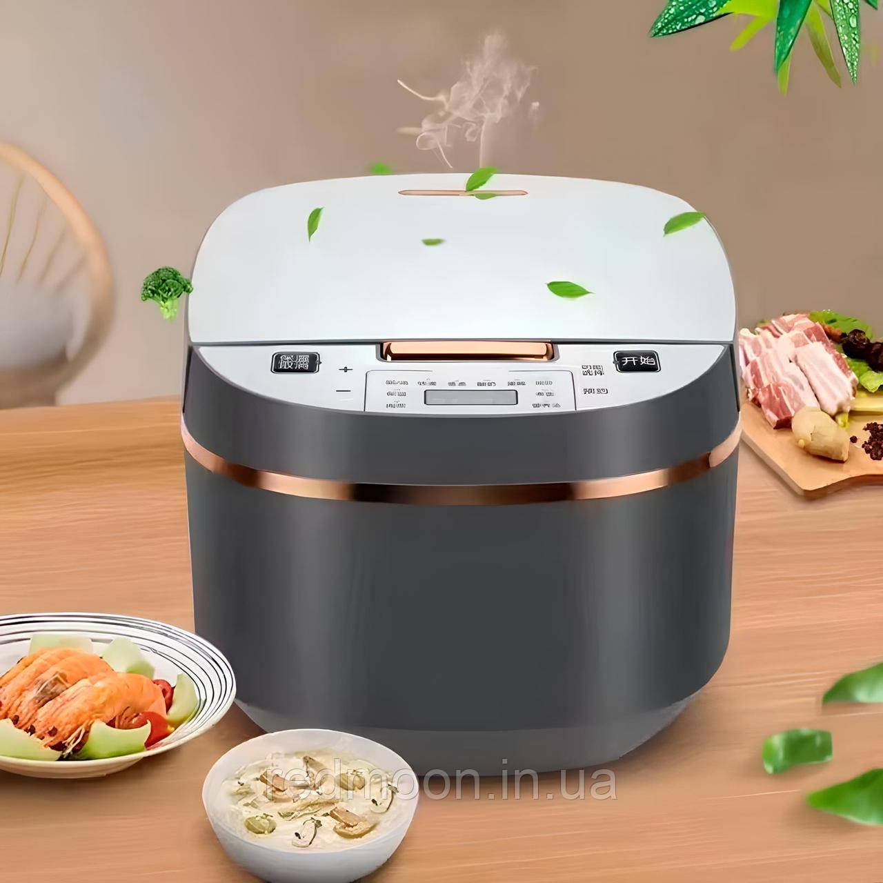 Smart рисоварка 5л, 900Вт, від мережі, HS-2002 / Мультиварка / Пароварка / Скороварка, фото 1