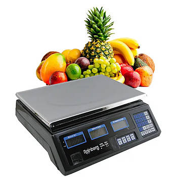 Торгові ваги до 50кг, Rainberg RB-302 / Ваги торговельні / Ваги для торгівлі / Ваги електронні