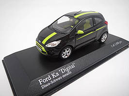 FORD KA 2009 BLACK METALLIC L. E. 1008 PCS. 1/43 MINICHAMPS 400088200