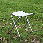 Складний стіл для пікніка + 4 стільці, 120x70x60см, Білий / Кемпінговий стіл зі стільцями / Стіл туристичний, фото 4