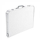 Складний стіл для пікніка + 4 стільці, 120x70x60см, Білий / Кемпінговий стіл зі стільцями / Стіл туристичний, фото 9