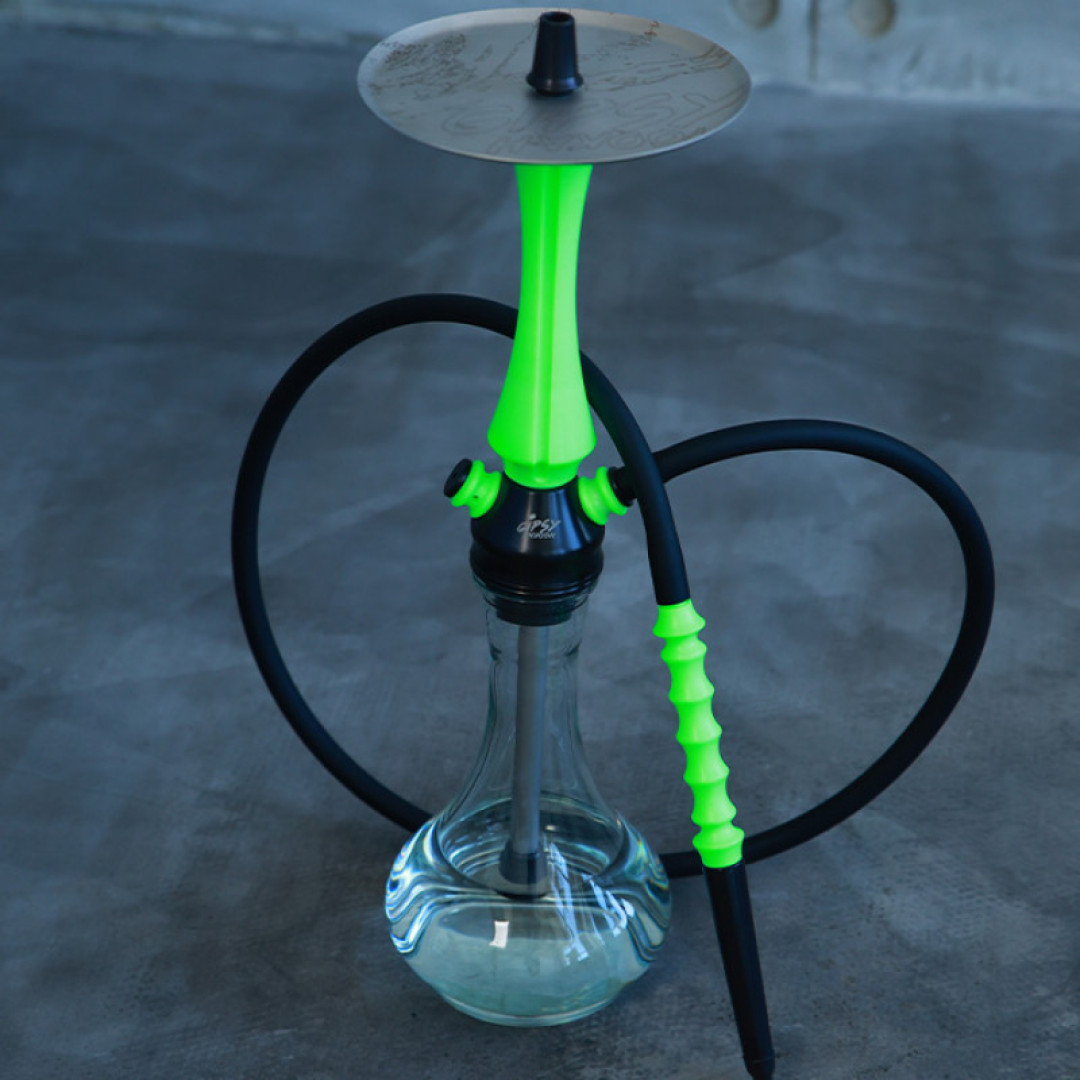 Кальян на одну трубку зі скляною колбою Gipsy Hookah - Зелений