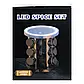 Набір баночок для спецій 12 баночок по 100 мл на підставці з дзеркалом та LED-підсвіткою, фото 3