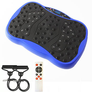 Платформа вібраційна для тренувань до 120кг + пульт, Синій / Віброплатформа для схуднення / Фітнес-платформа