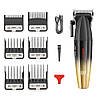 Акумуляторна машинка для стрижки + 6 насадок, з USB, V003 / Тример для стрижки волосся / Тример для бороди, фото 10