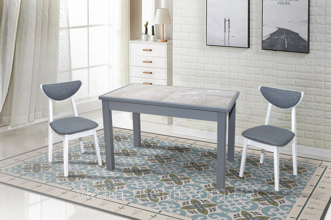 Стіл обідній розкладний Міраж сірий Грей, фото 1