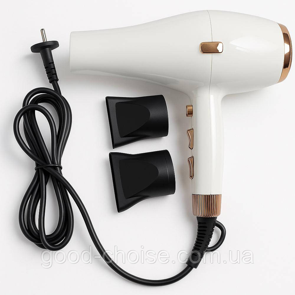Фен для волосся 2600Вт, Gemei GM-1797 / Професійний фен для укладання волосся / Фен для сушіння волосся, фото 1
