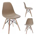 Сучасний кухонний стілець PIANO на дерев'яних букових ніжках з комфортною спинкою, колір бежевий, фото 7