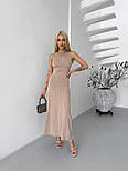 Довга сукня без рукавів із розрізом на спідниці та перфорацією (р. 42-46) 61036006, фото 3