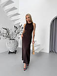 Довга сукня без рукавів із розрізом на спідниці та перфорацією (р. 42-46) 61036006, фото 5
