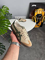 Жіночі кросівки Asics Onitsuka Tiger 66 Tokuten Beige Green Кеди Асікс Оніцука бежеві шкіра текстиль демісезон, фото 2