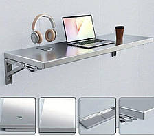 Полка з нержавіючої сталі 25х70 см складна