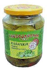 Кабачки різані мариновані Господарочка скляна банка 660 г