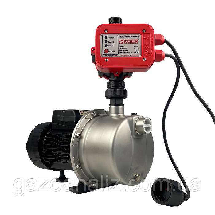 Насосна станція KOER JS-600-KSR-1 з контролером тиску без гідроакумулятора, фото 1