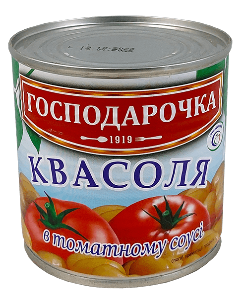 Квасоля в томатному соусі Господарочка 420 г жерстяна банка