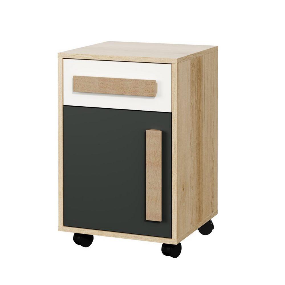 Стильна тумба викотна 1Д1Ш на коліщатках під дитячий письмовий стіл для школяра підлітка Айго Сокме, фото 1