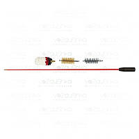 Шомпол для чищення зброї 12 калібру цільний сталевий в обплетенні 600 мм + 3 йоржі M5 F