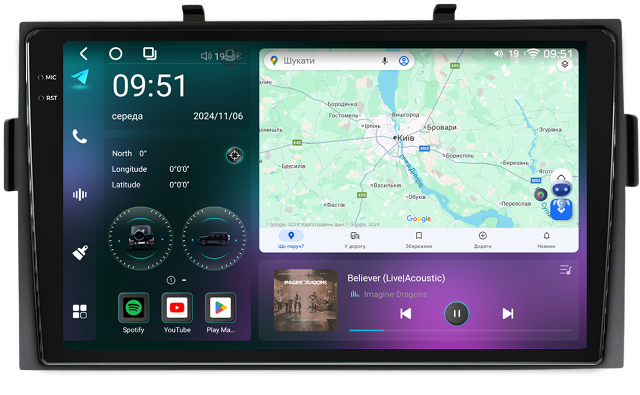 Штатна магнітола Mekede M7 Plus Honda Ridgeline (2006-2014) CarPlay QleD